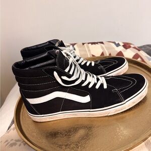 Vans Black and White High-Top Sneakers